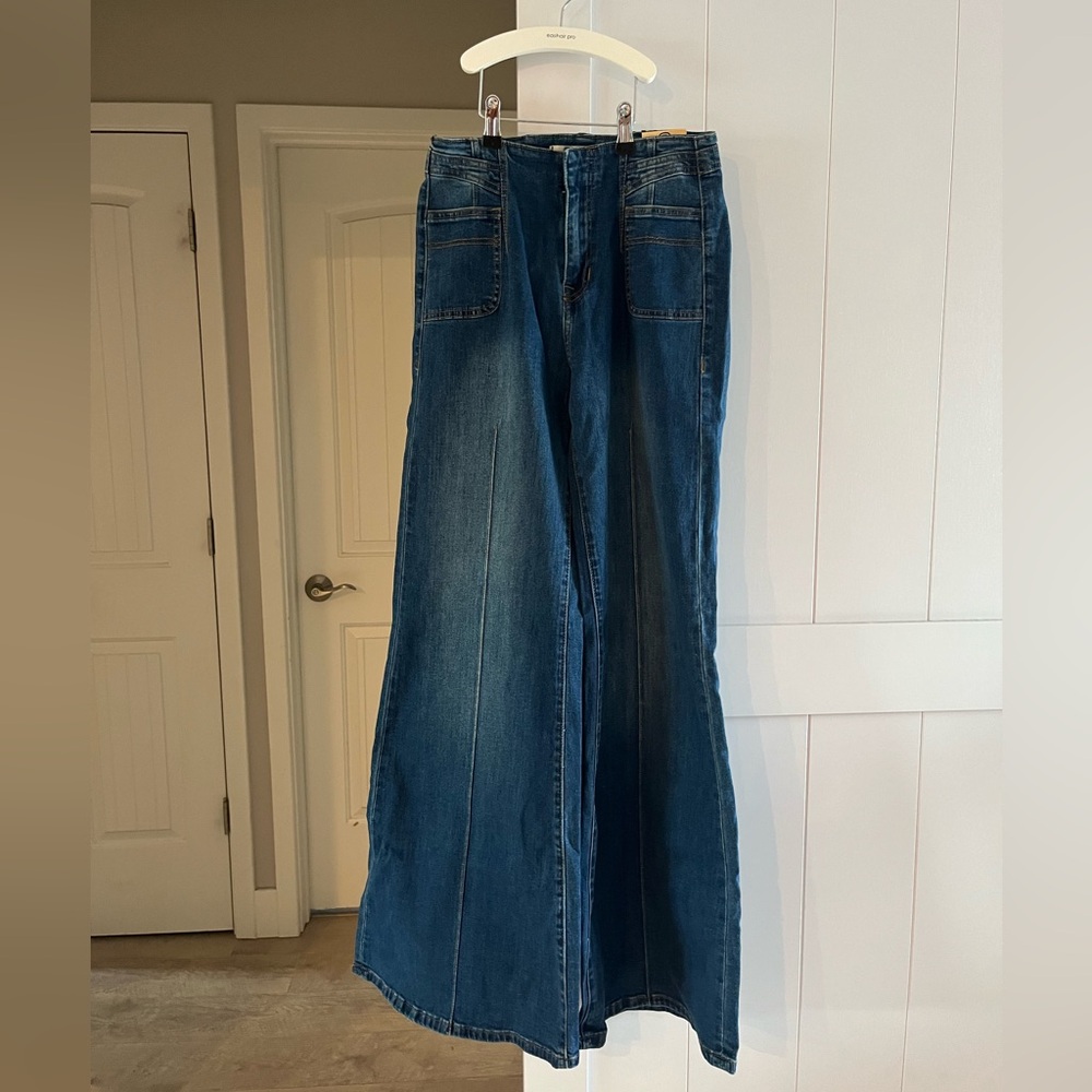 Rock & Roll Denim Palazzo Flare Jeans